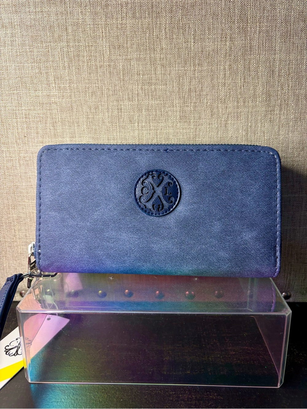 CXL by CHRISTIAN LACROIX Ames Indigo Denim Double Zipper Wallet
